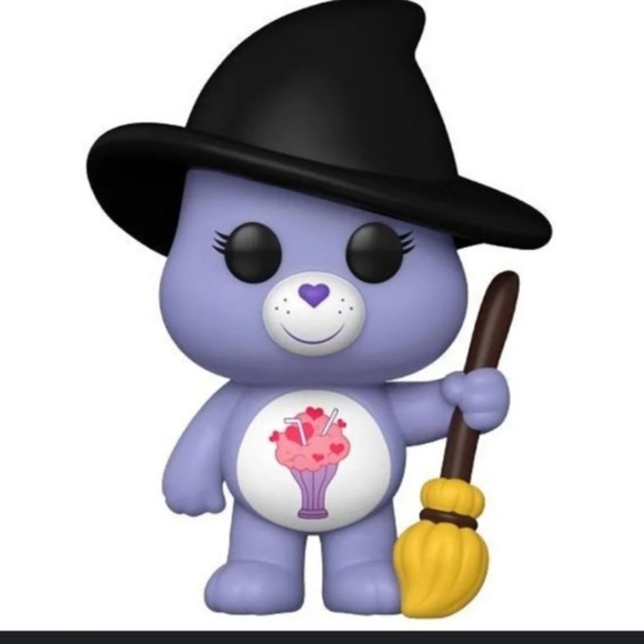 Funko Pop! Purple Care Bear 1417 Share Bear NYCC 2024 LE Sticker Witch Halloween - Picture 7 of 8